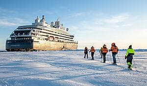 Hiking or snowshoeing