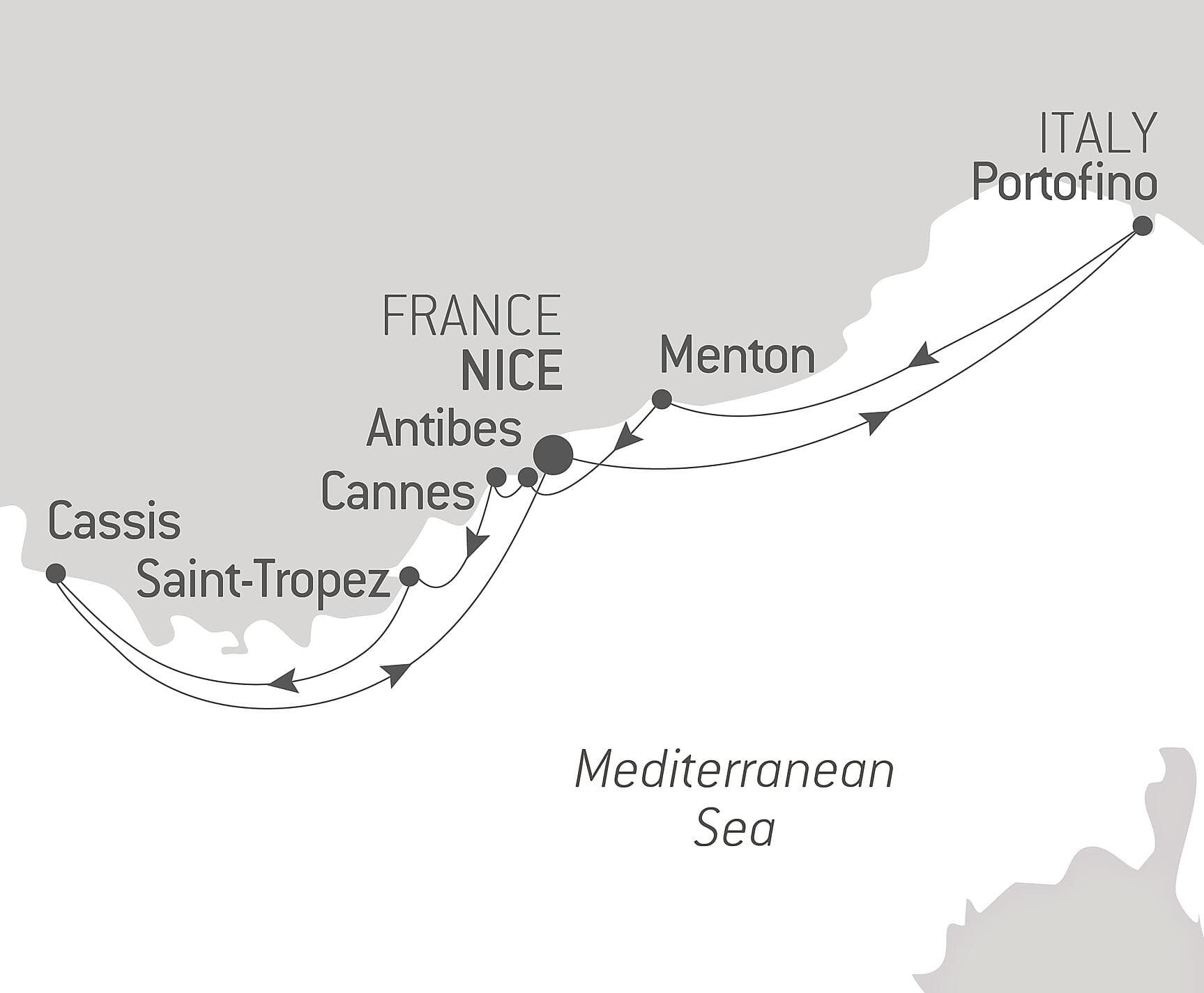 The French Riviera under Le Ponant’s sails