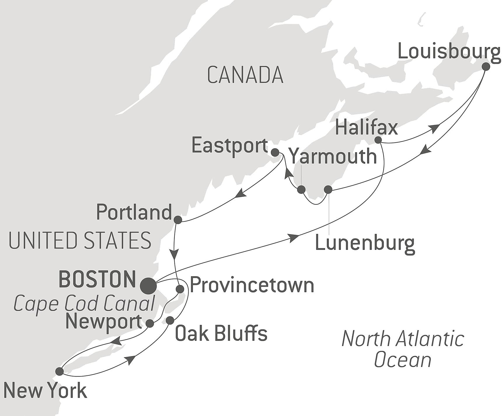 Nova Scotia and the East Coast of the United States