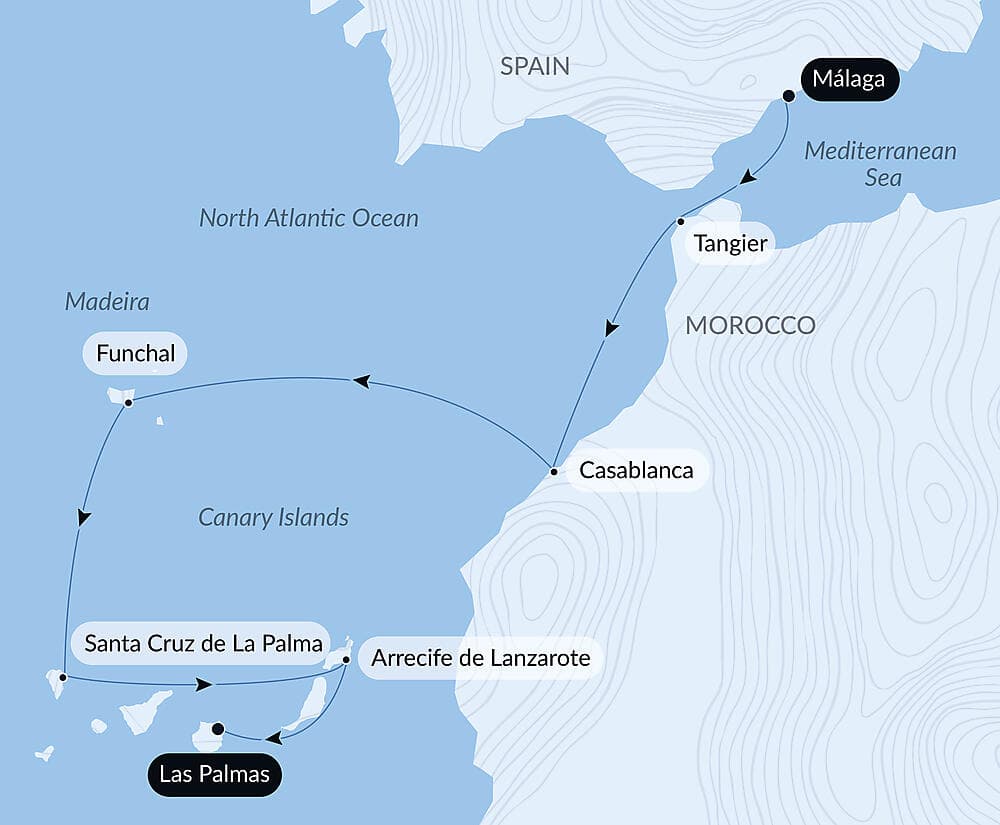 Atlantic Odyssey from the Iberian Peninsula to the Canary Islands