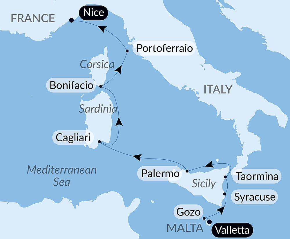 Mediterranean Island Voyage: Sicily, Sardinia, Corsica, and Elba – with Smithsonian Journeys null
