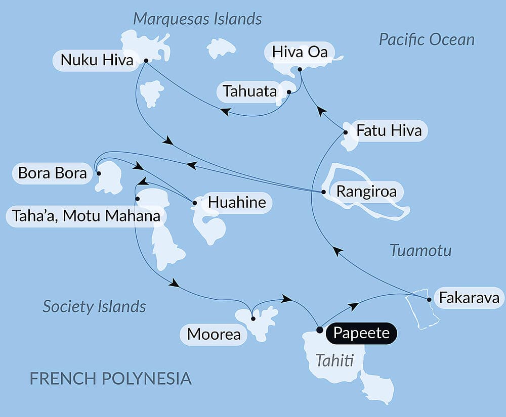 Marquesas, The Tuamotus & Society Islands null