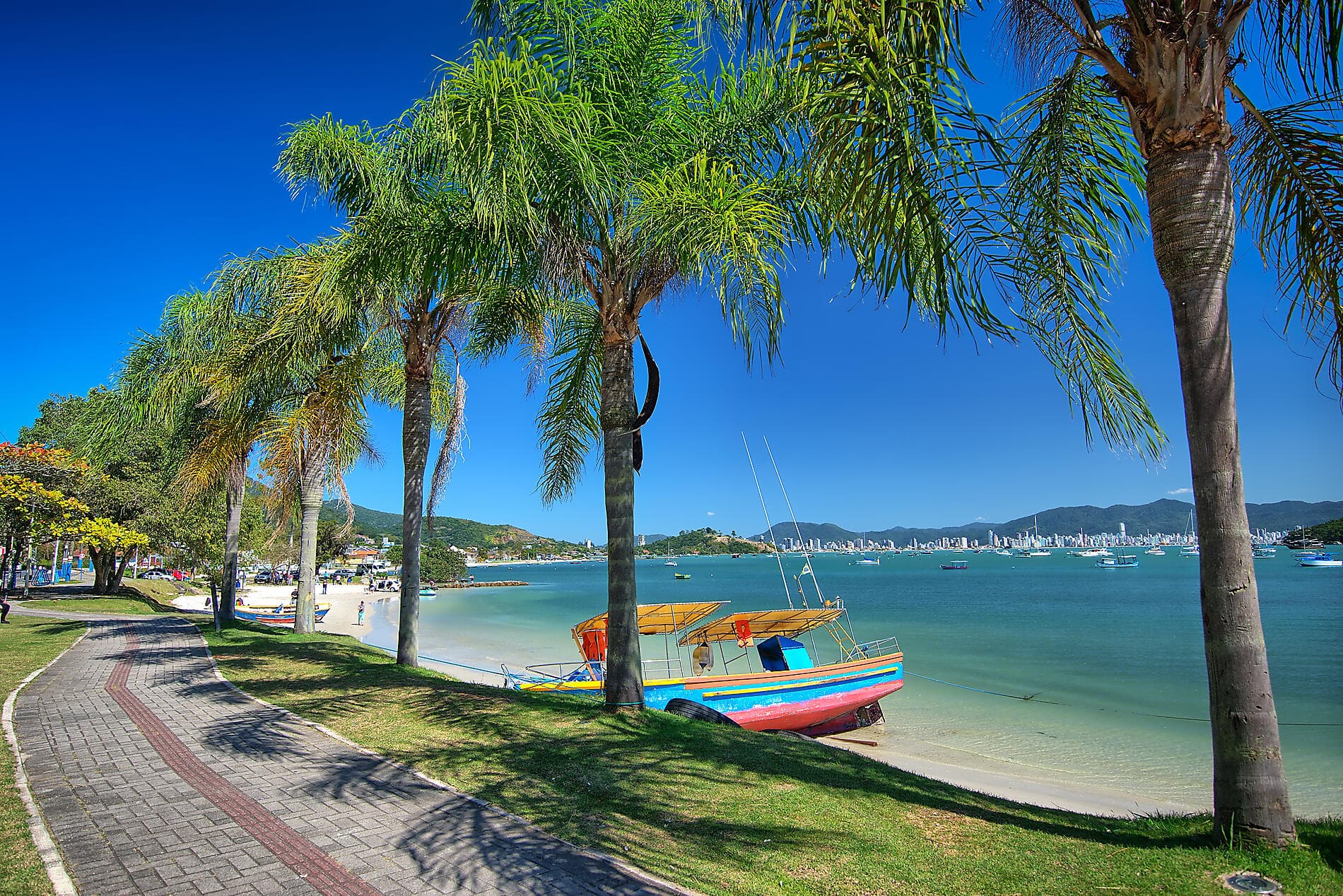 Emblematic South American shores and cities 